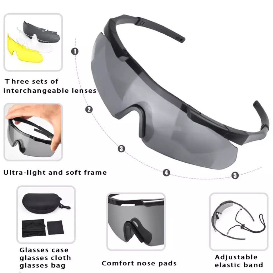 3 Lens Safety Glasses